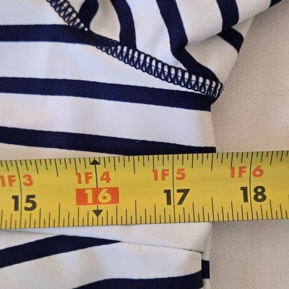 Cabana Life Womens Navy Stripe Cabana Sun Protective Shift Dress Size Medium - Picture 8 of 13